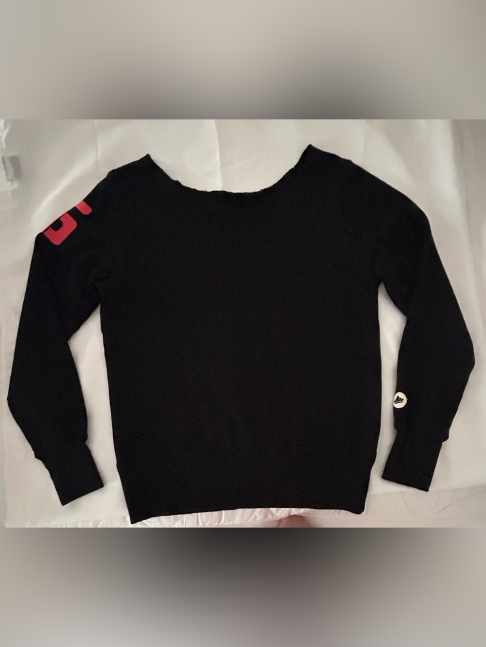 Sport of Kings (The Queens) raw edge boat-neck sweatshirt